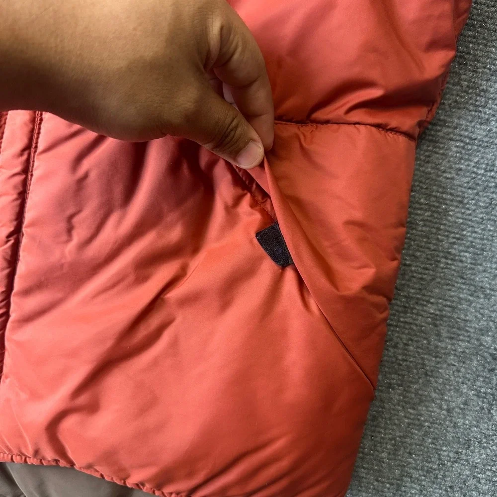 Vintage Woolrich Puffer Vest Mens Medium Orange Brown Western Gorpcore VTG Retro